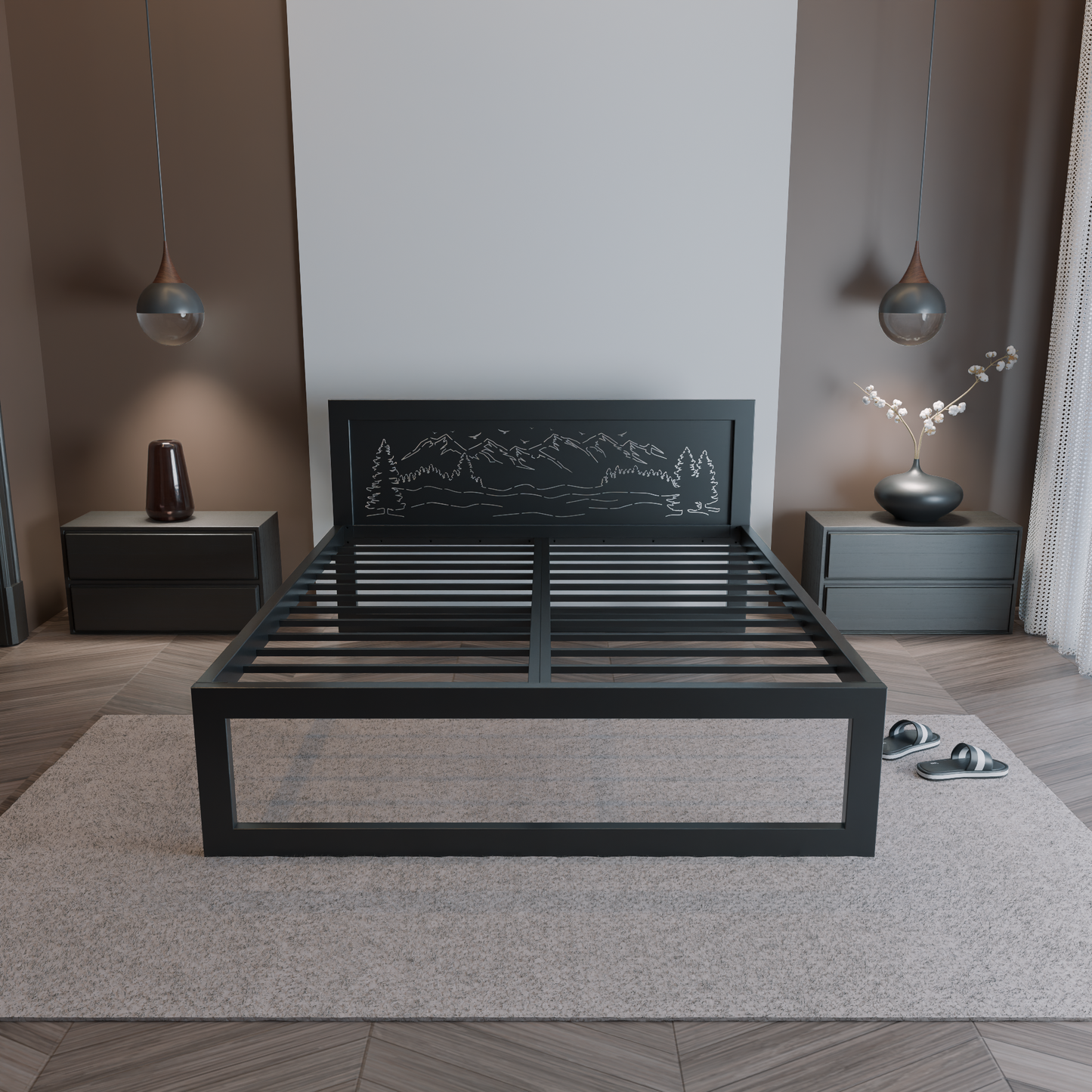 Metallbett Ryka Standard M2 – stabiles Bettgestell Metall