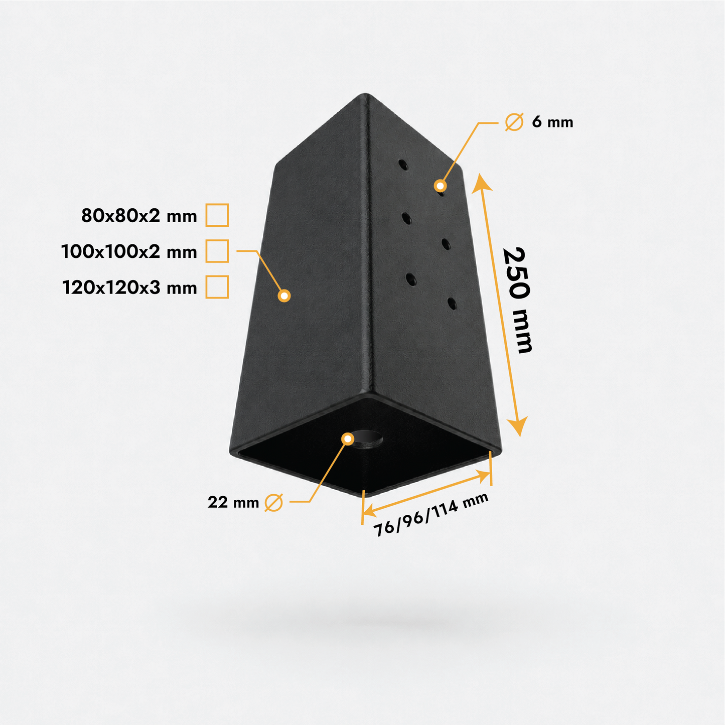 Höhenverstellbarer Pfostenfuß