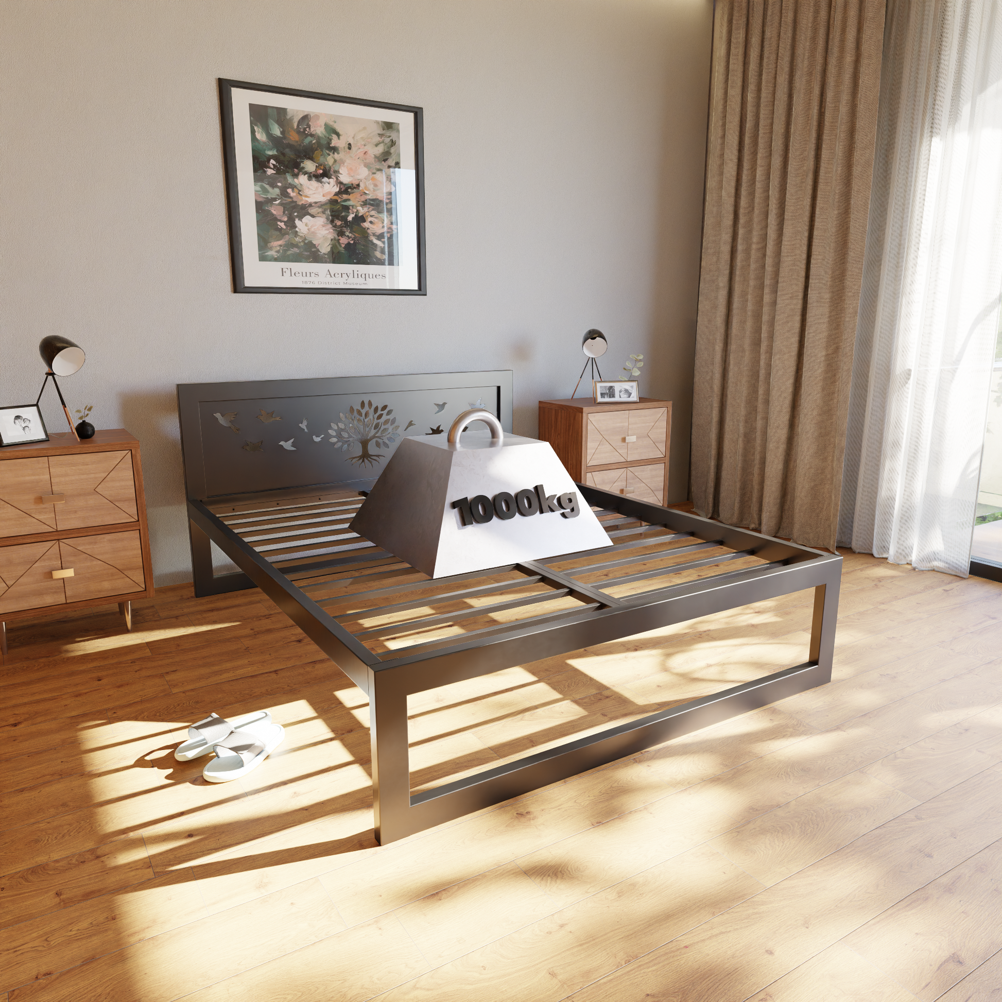 Metallbett Ryka Standard M4 – stabiles Bettgestell Metall
