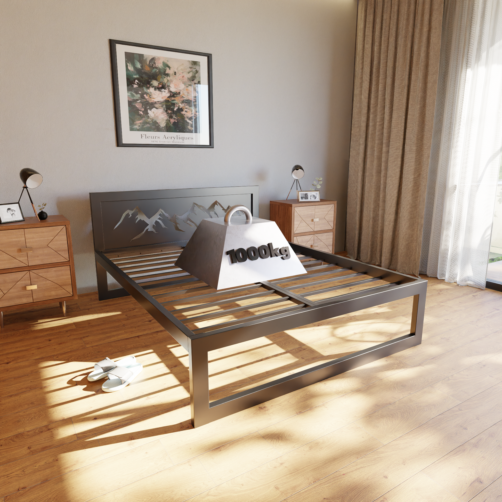 Metallbett Ryka Standard M1 – stabiles Bettgestell Metall