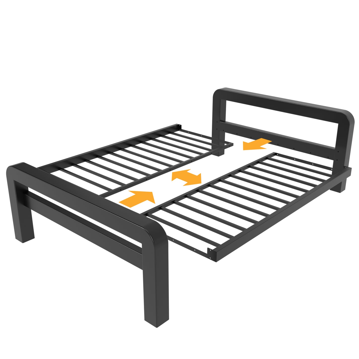 Metallbett Ryka Round offen – Profil 120 x 120 mm