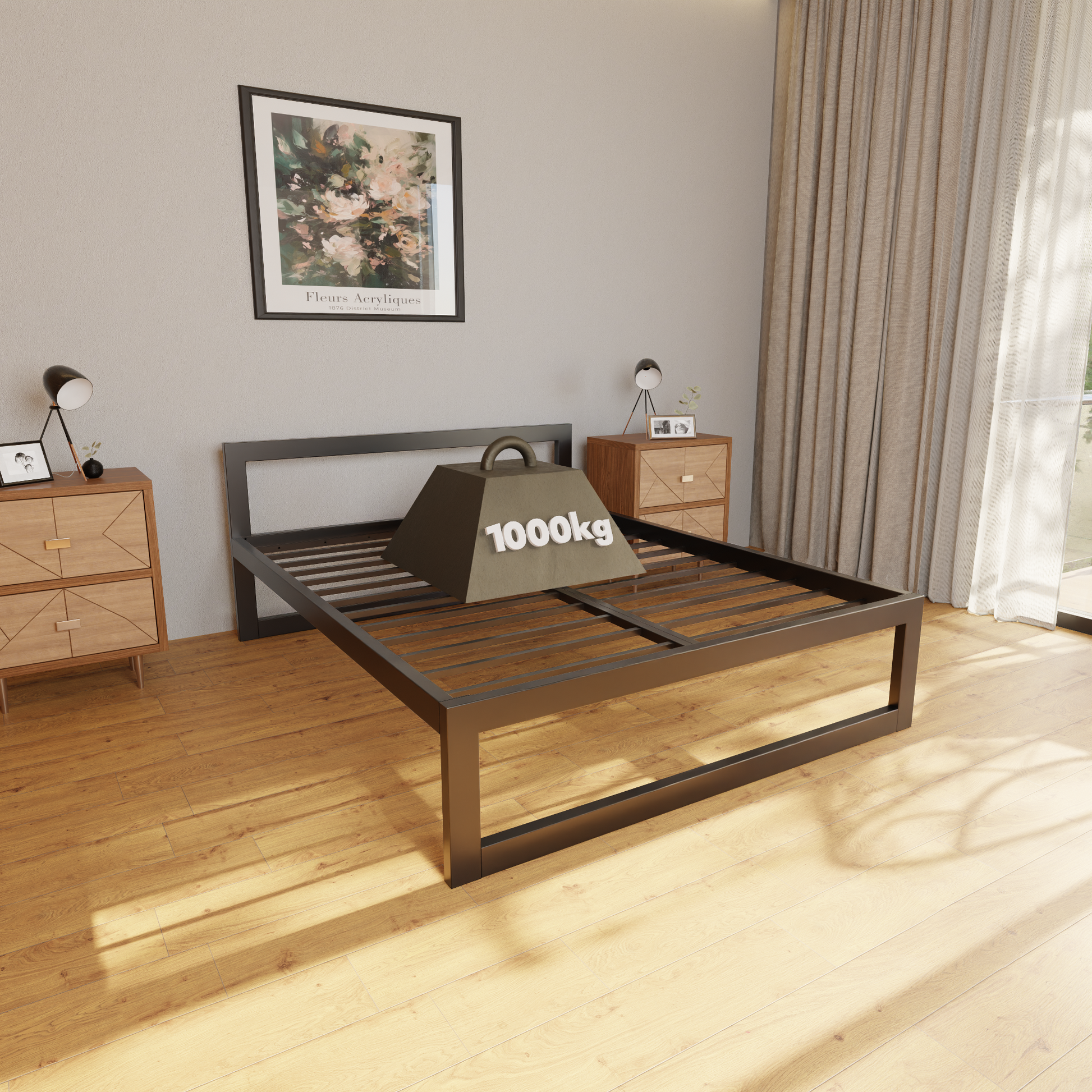 Metallbett Ryka Classic – stabiles Bettgestell Metall