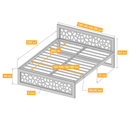Metallbett Ryka Perfor M19 – stabiles Bettgestell Metall