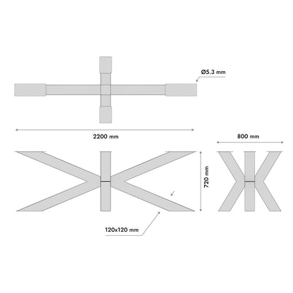Tischgestell aus Metall Acamar Extreme
