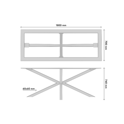 Tischgestell aus Metall Acamar Frame