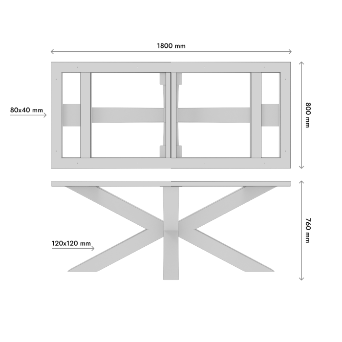 Tischgestell aus Metall Acamar Frame Extreme