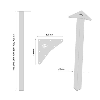 Tischbein aus Metall Leg