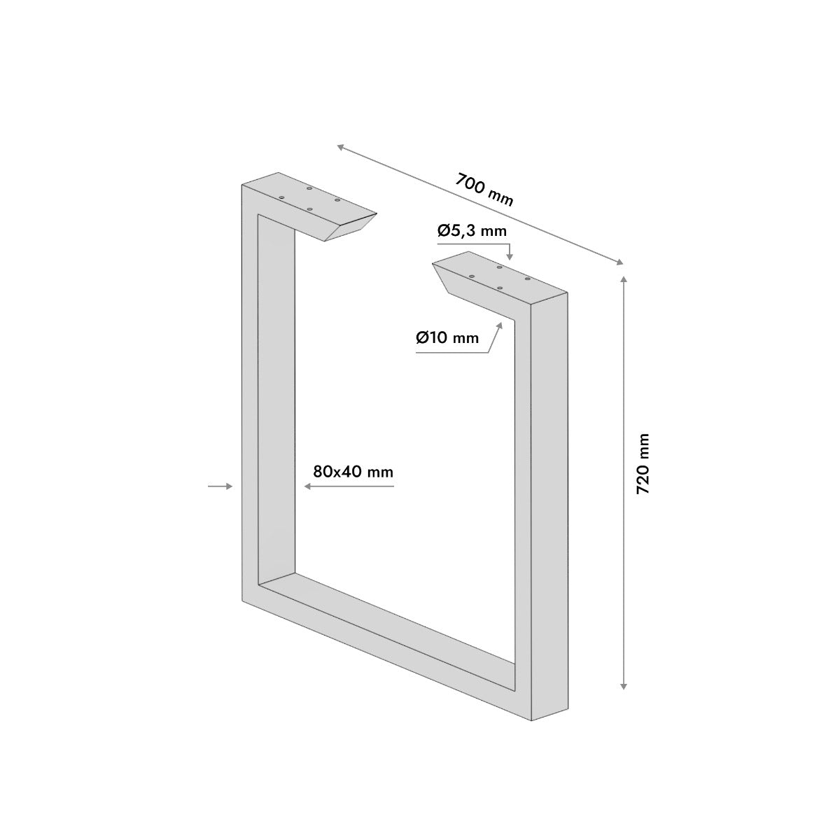 Tischbein Eta Epox Lite
