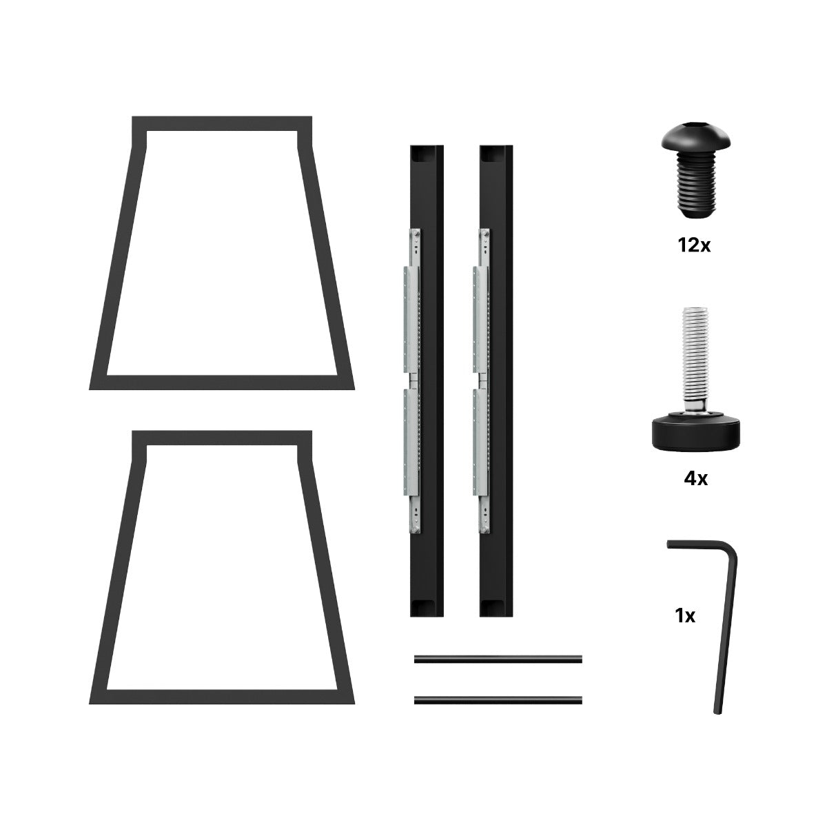 Ausziehbares Tischgestell aus Metall Nemesis Split