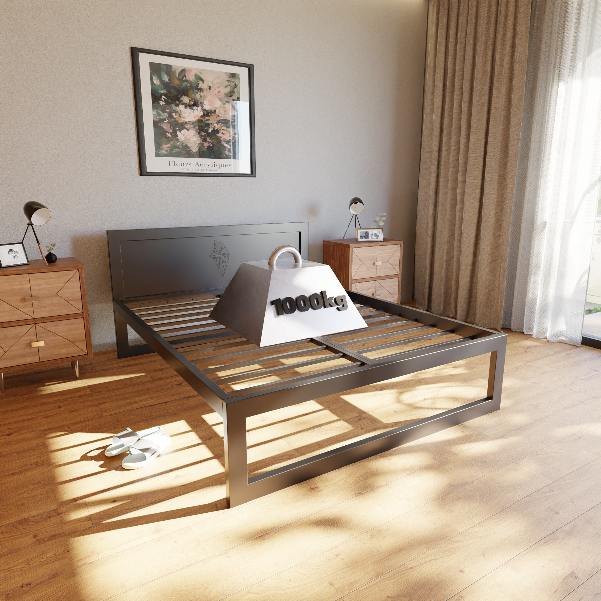 Metallbett Ryka Standard M6 – stabiles Bettgestell Metall