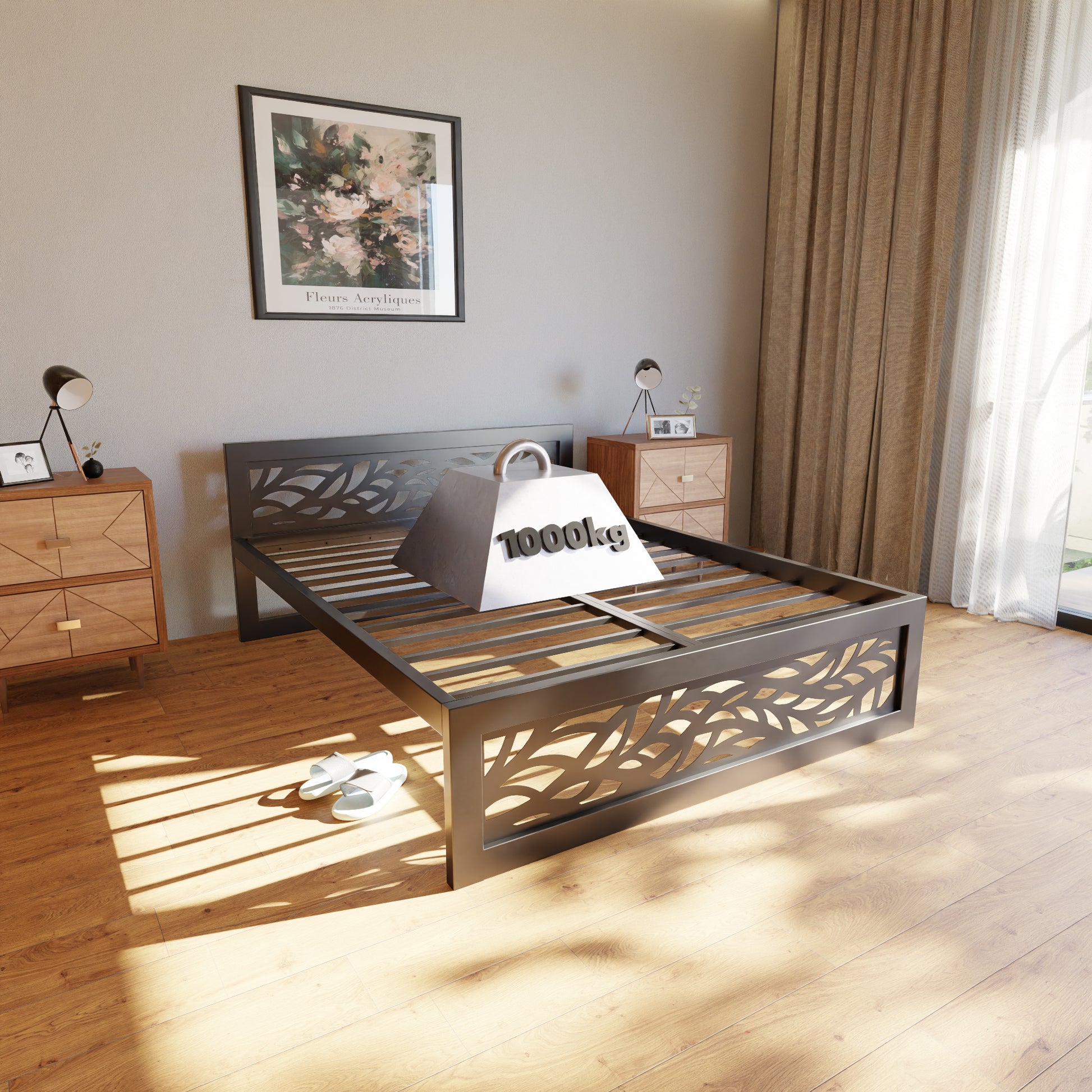 Metallbett Ryka Perfor M2 – stabiles Bettgestell Metall