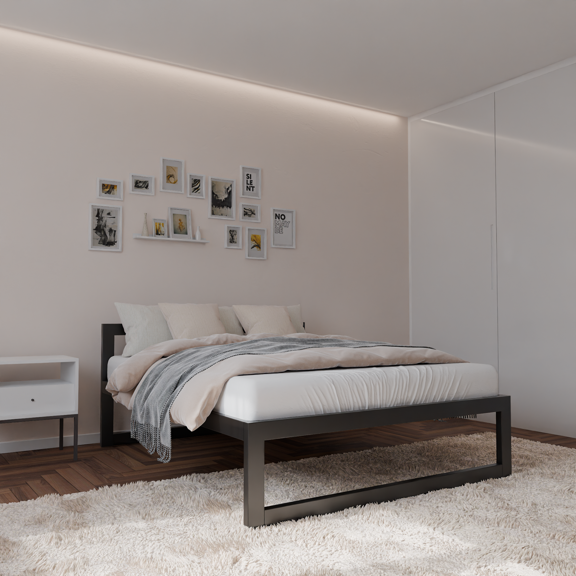 Metallbett Ryka Classic – stabiles Bettgestell Metall