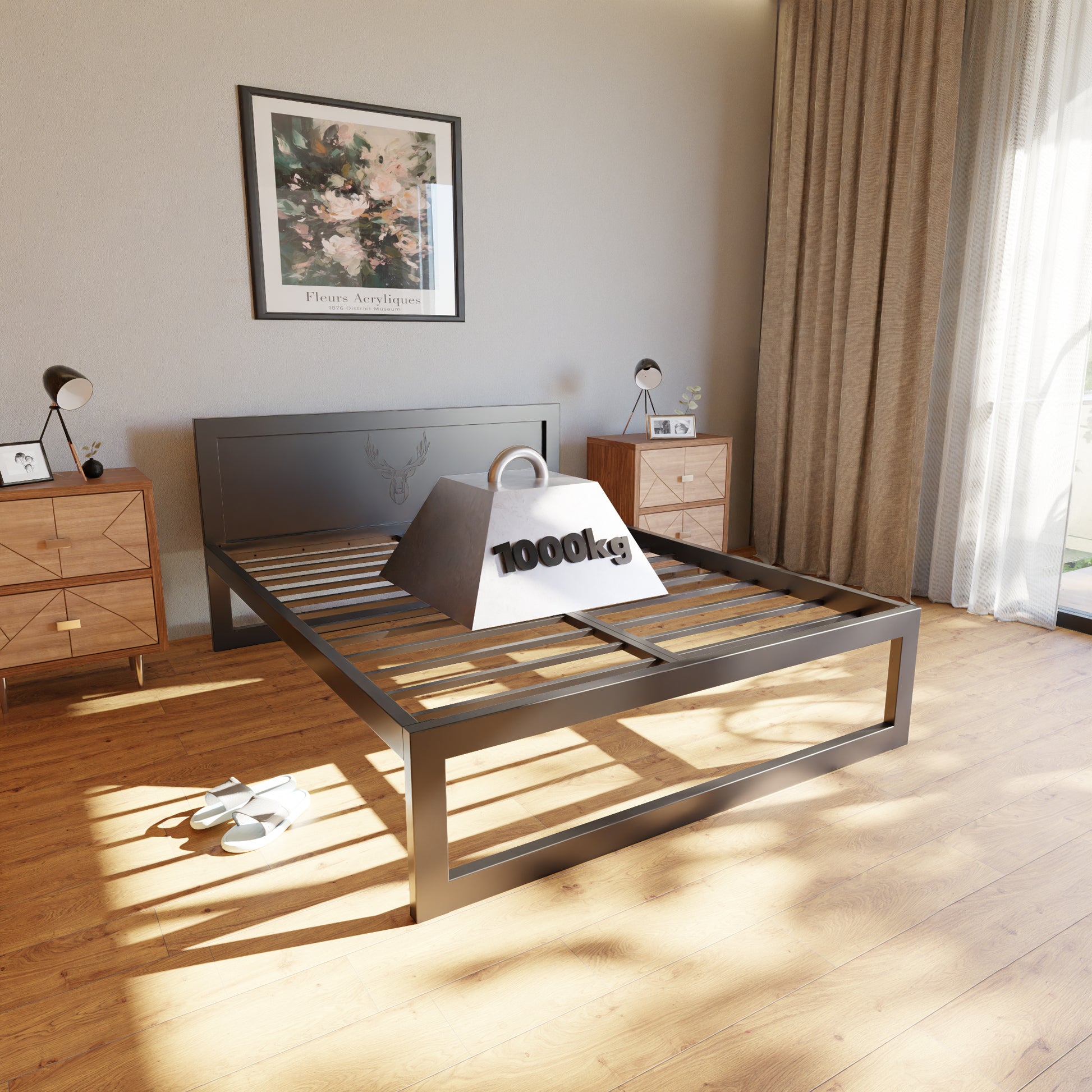 Metallbett Ryka Standard M5 – stabiles Bettgestell Metall